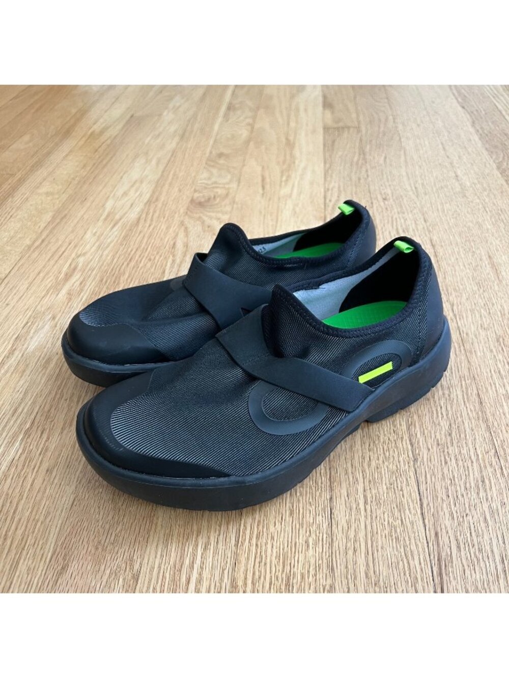 OOfos Men's OOmg Sport Low Black Mesh Comfort Slip On Shoes Size EU 42/US 9.5